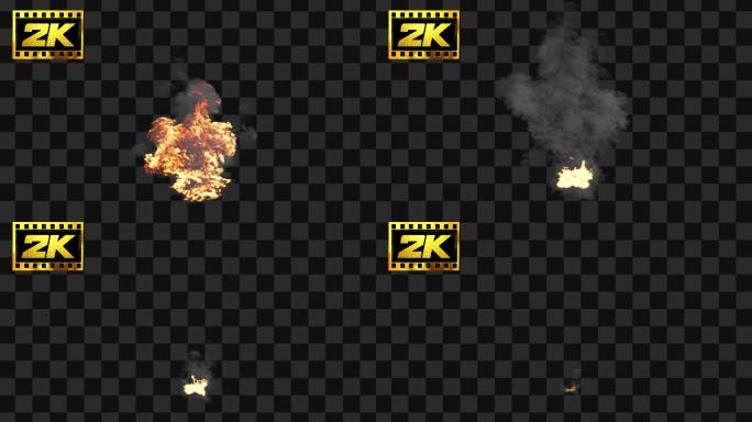 【Alpha通道】爆炸火焰烟雾特效01K