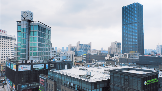 【4K】湖州市中心人民路航拍