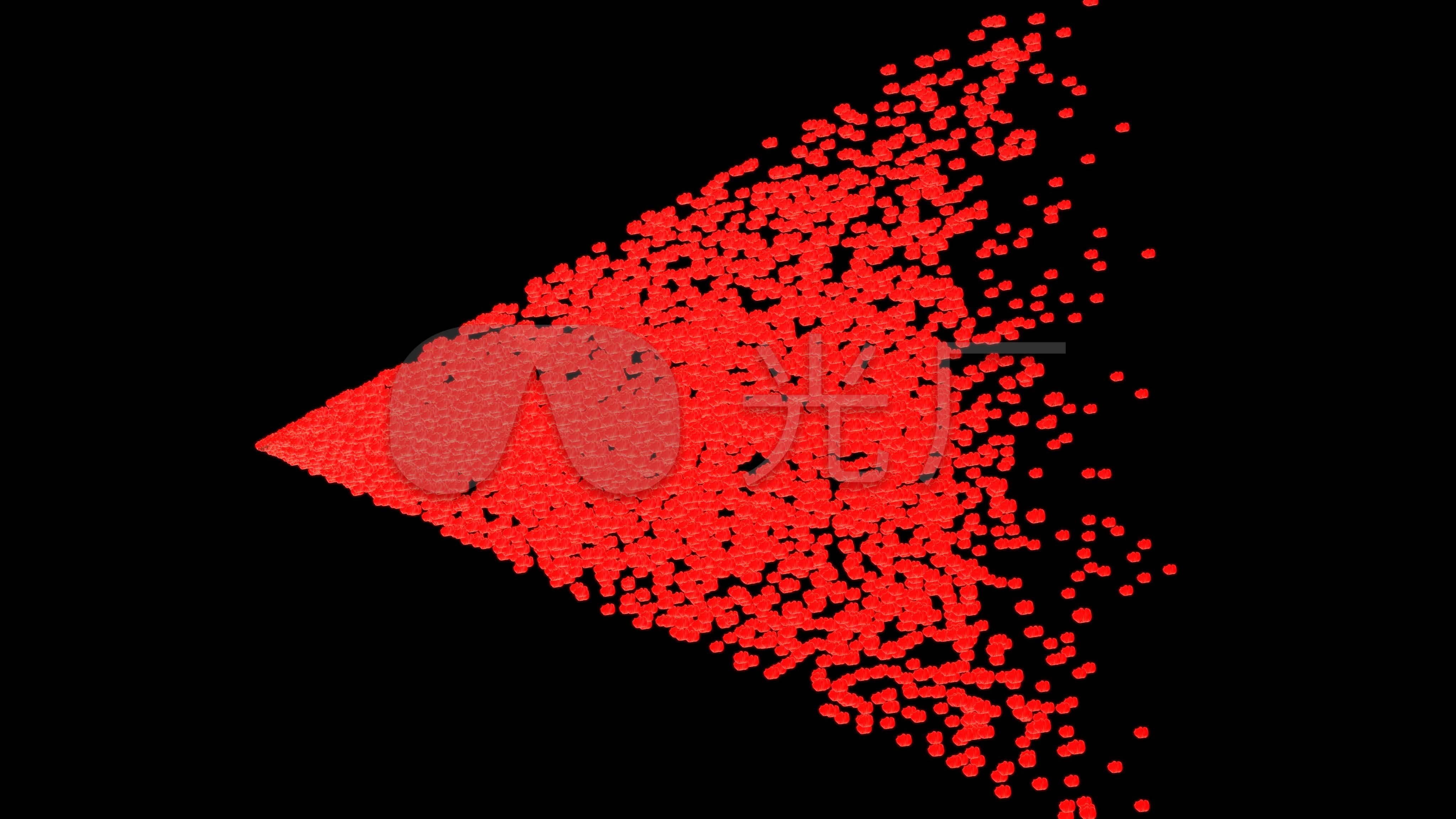 发射红色花瓣扩散粒子_4096x2304_高清视频素材下载(编号:5298421)