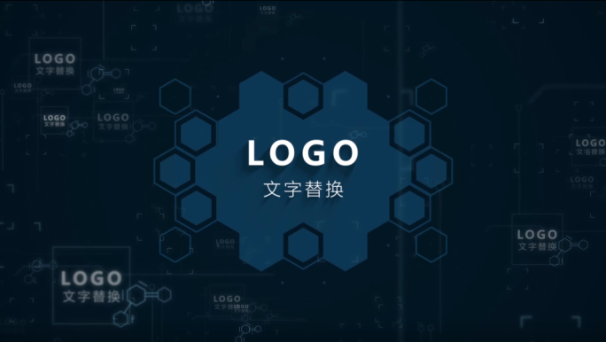 三维空间科技logo展示AE模板