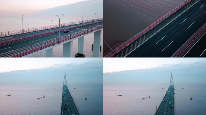 跨海大桥日出实拍