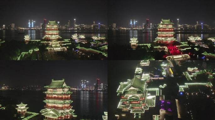 4K南昌滕王阁夜景航拍