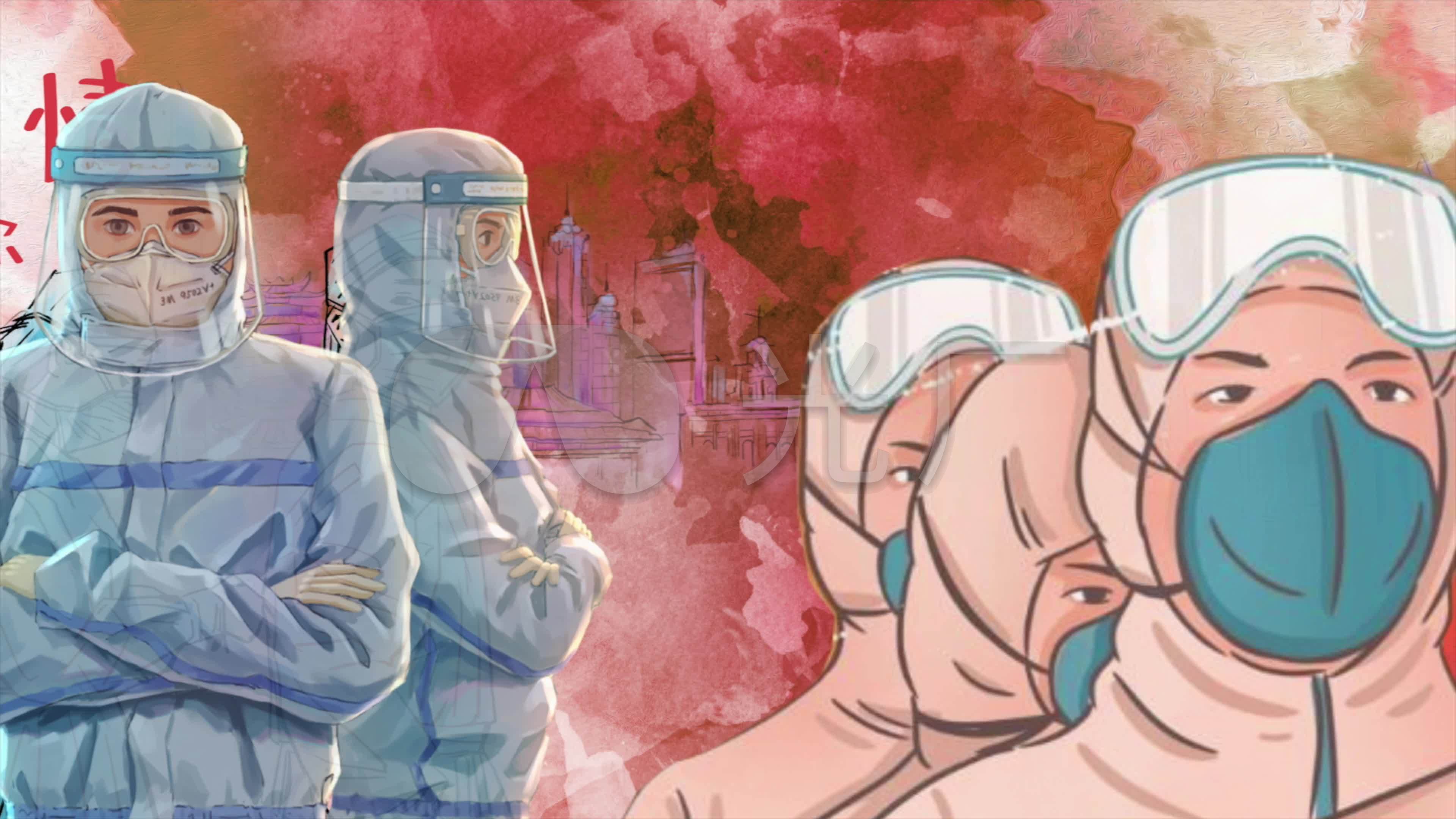 《加油武汉》抗疫歌曲led舞台背景