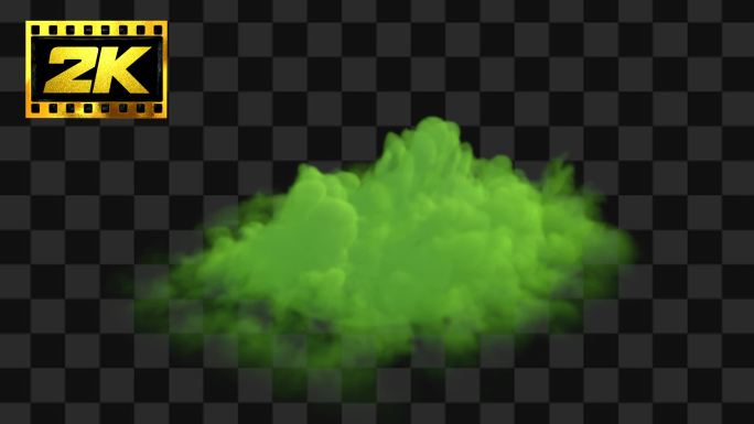 【Alpha通道】绿色毒气云层喷泉03A