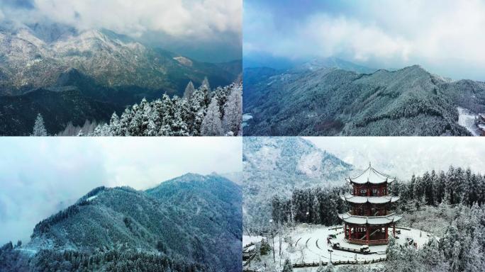 四川什邡钟鼎寺雪景