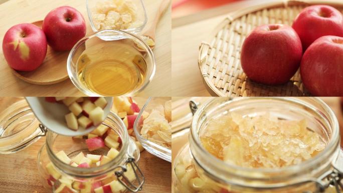 苹果醋健康养生食品饮料制作过程高清视频