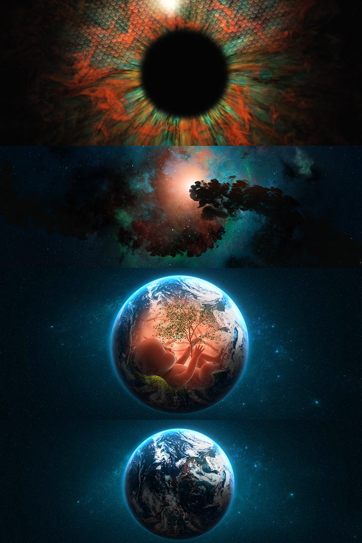 【原创】震撼大气的眼睛星云地球视频素材