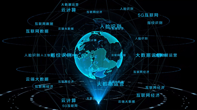 地球科技文字ae片头