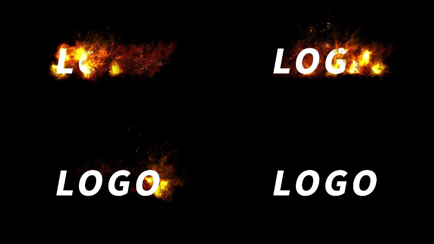 【AE模板】LOGO演绎-火焰燃烧出现1
