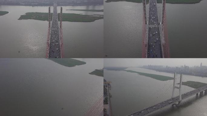 4K南昌八一大桥航拍空镜