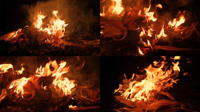 燃烧的火焰，火焰实拍视频