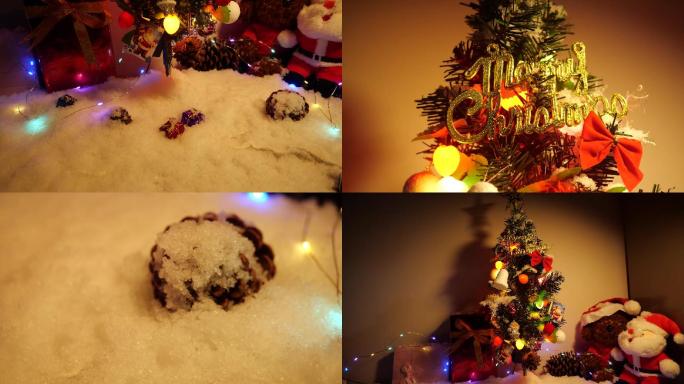 平安夜圣诞树实拍素材