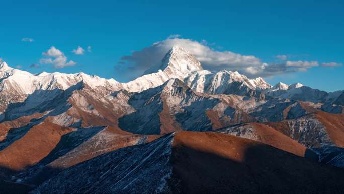 4k延时蜀山之王—贡嘎雪山。