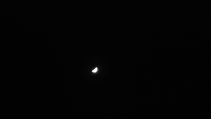（4K）冬至夜晚的月亮~半月~月亮