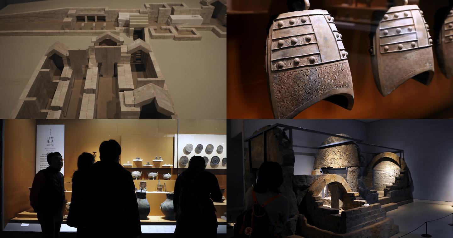博物馆汉朝和六朝时期文物展示