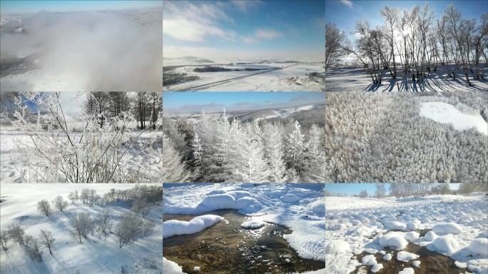 4K航拍-2020乌兰布统冬日冰雪