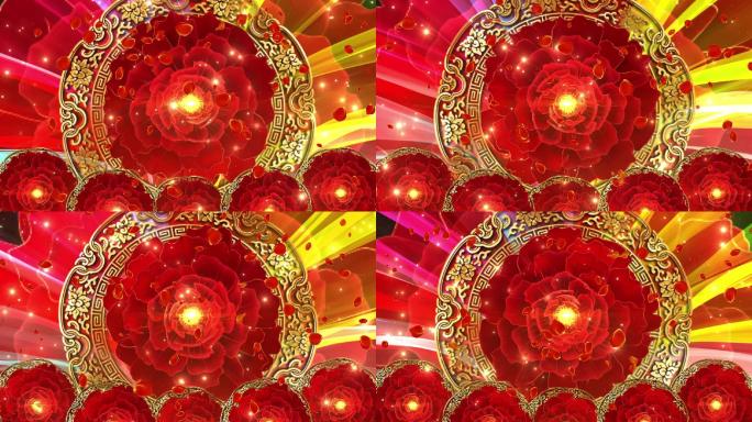 大气彩绸花海背景循环13-28