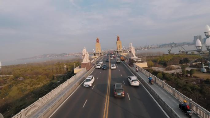 南京长江大桥fpv穿越机素材