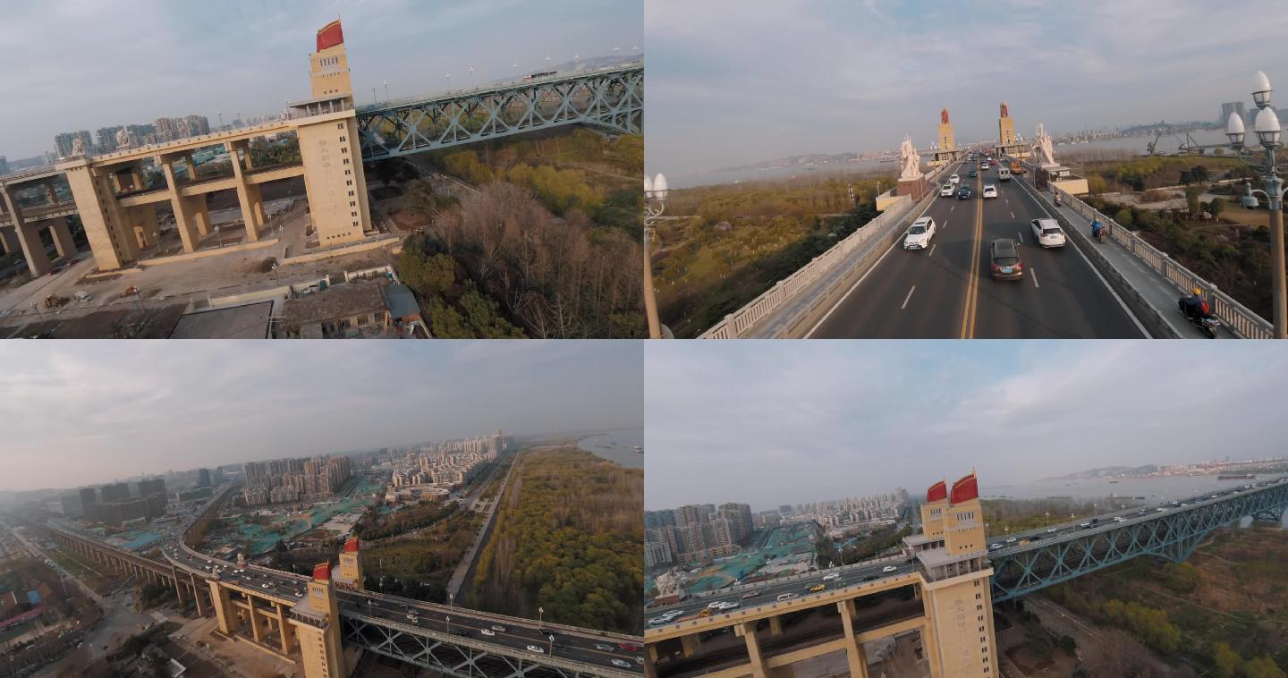 南京长江大桥fpv穿越机素材