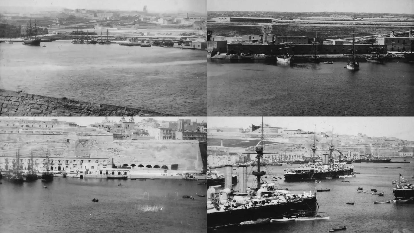 近代欧洲马耳他港口码头
