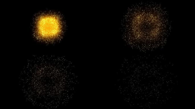 4K金色粒子爆炸特效包装素材