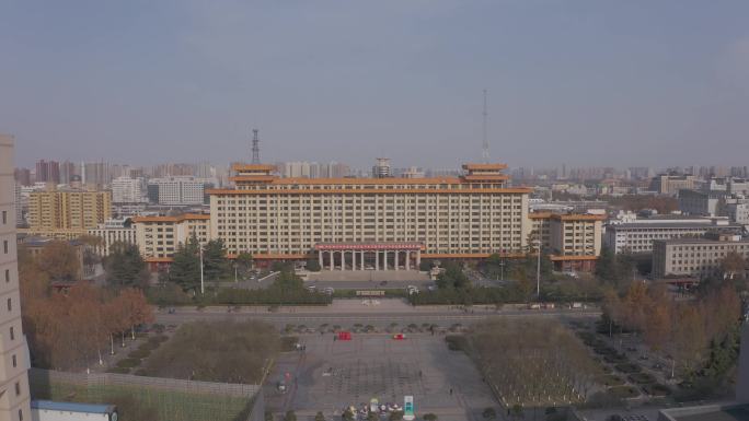 陕西省政府新城广场4K航拍空镜