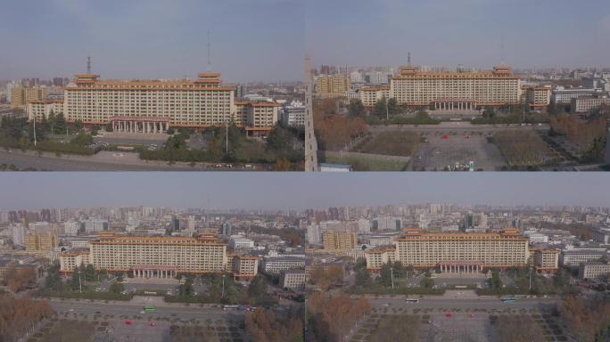 陕西省政府新城广场4K航拍空镜