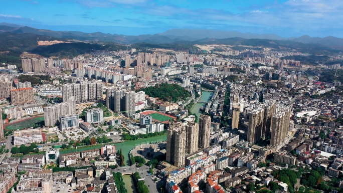 中国陶瓷之乡福建德化县城4K航拍