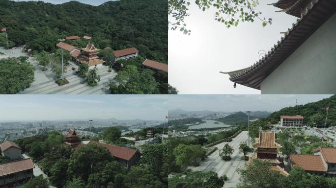 凤凰山深圳宝安寺庙实拍大景公园
