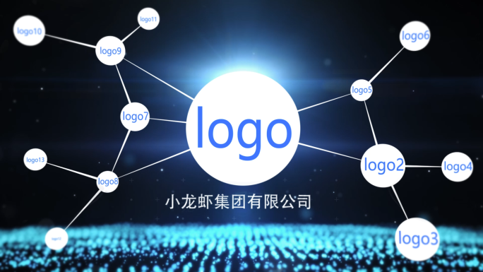 科技分类合作logo展示AE模板