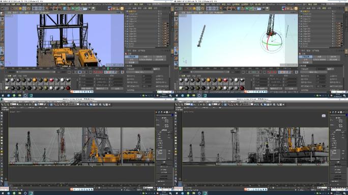 C4D+3dsmax+fbx--钻井