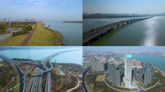 4K航拍吴江太湖苏州湾大桥