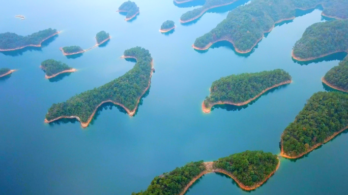 4K航拍千岛湖-杭州淳安县千岛湖