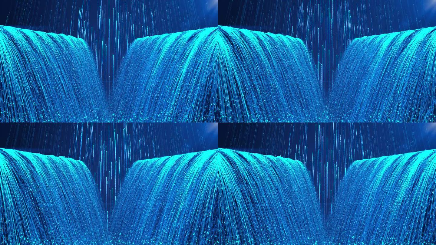 《原创》蓝色舞台粒子瀑布
