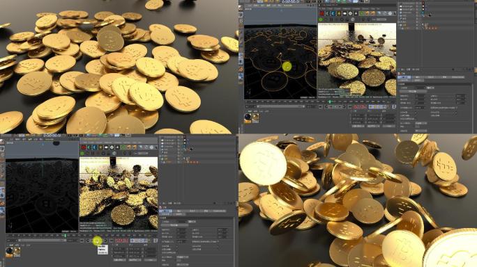 比特币掉落C4D工程