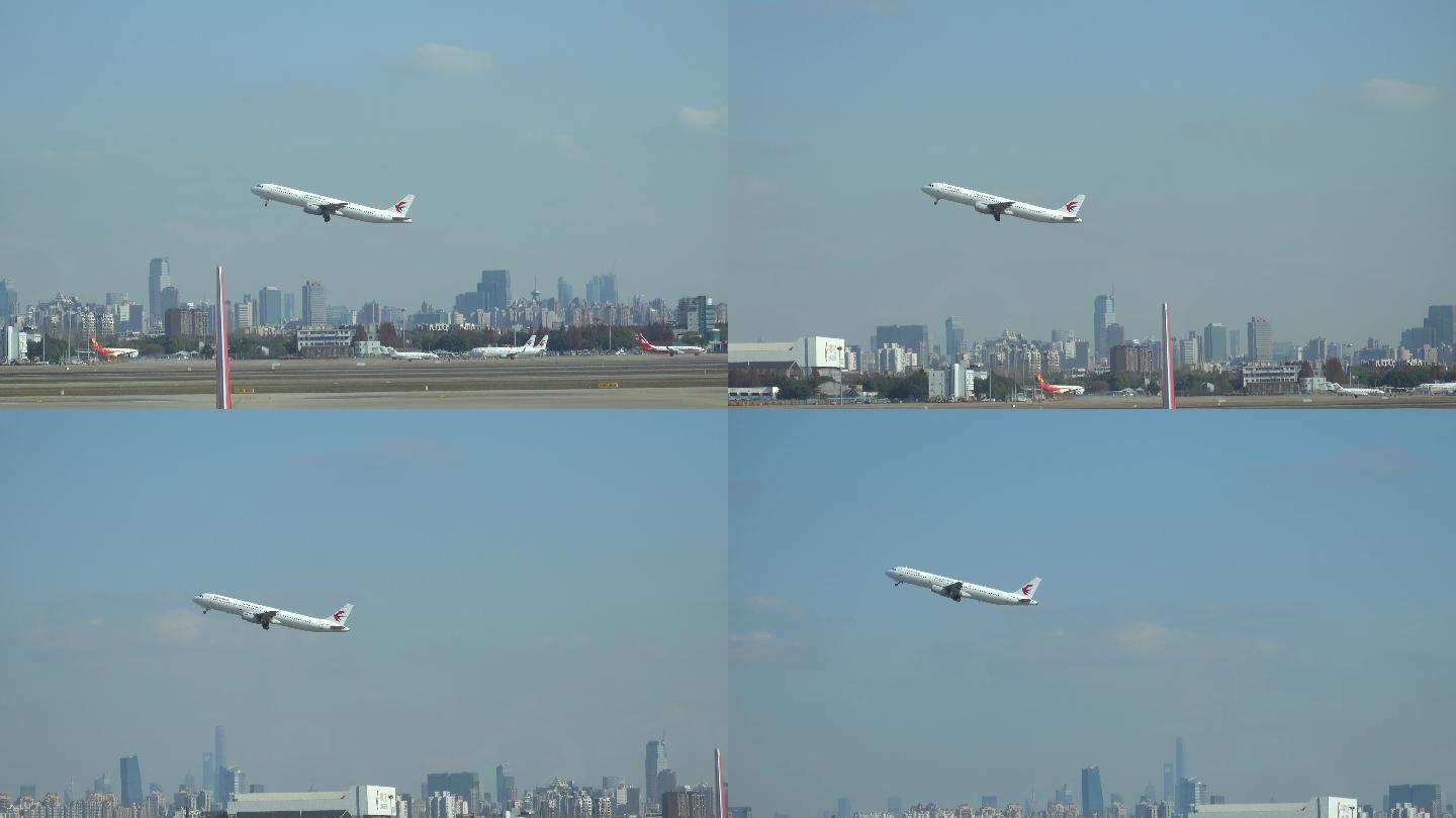 上海虹桥机场起飞的飞机