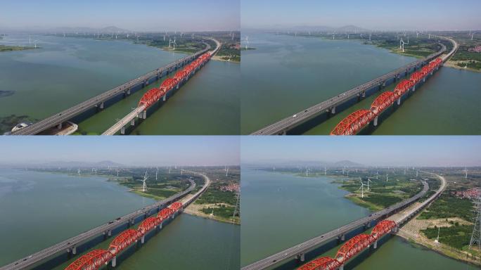 4k航拍中国铁路建设京张高铁官厅水库大桥