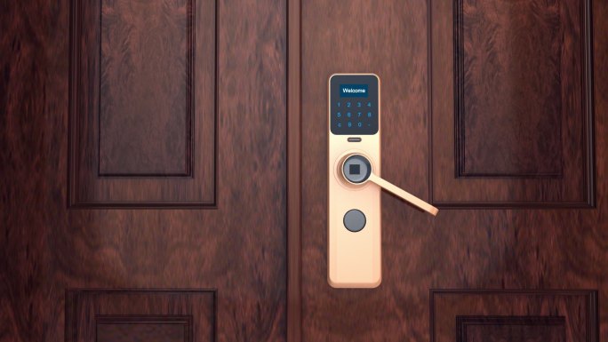 门智能锁带通道可叠客厅卧室智慧