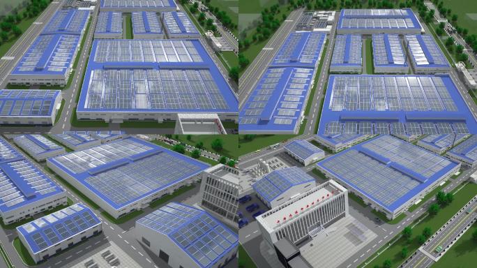三维厂区太阳能动画