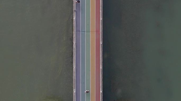 无锡贡湖湾湿地公园彩虹桥4K航拍