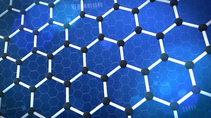 石墨烯结构碳原子新材料视频素材