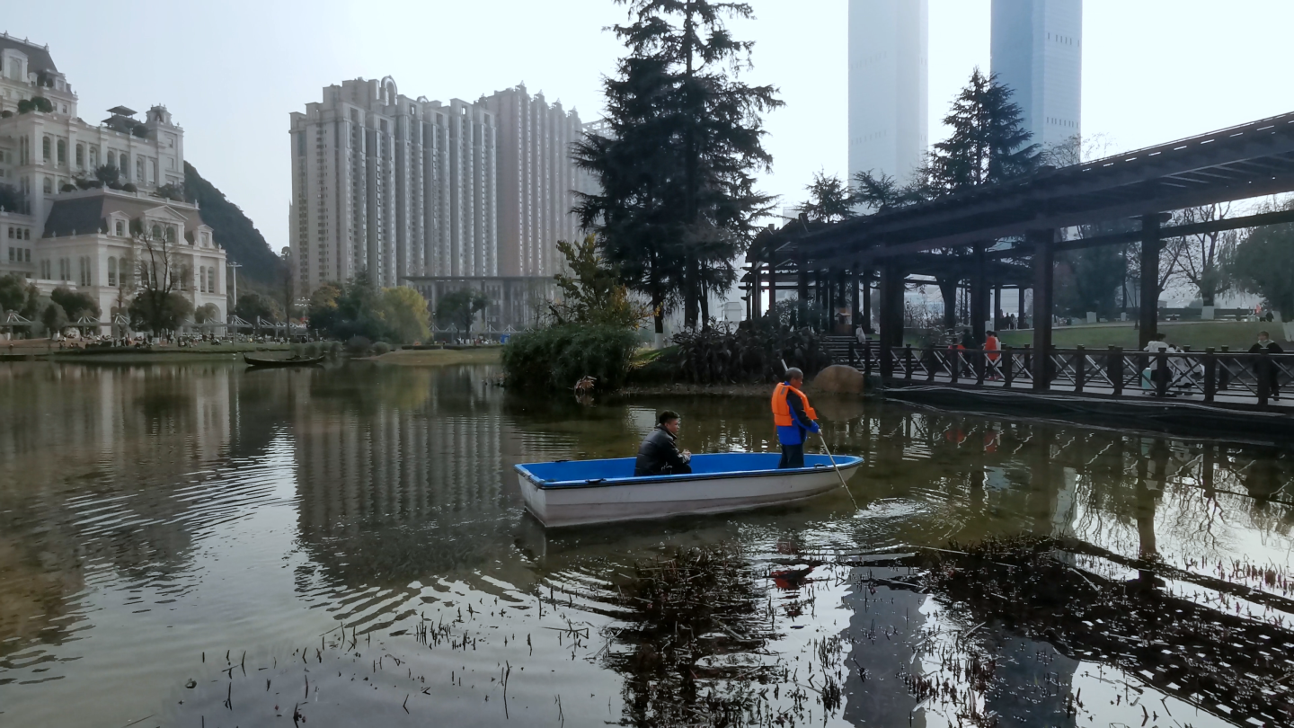 贵阳花果园湿地公园场景实拍素材