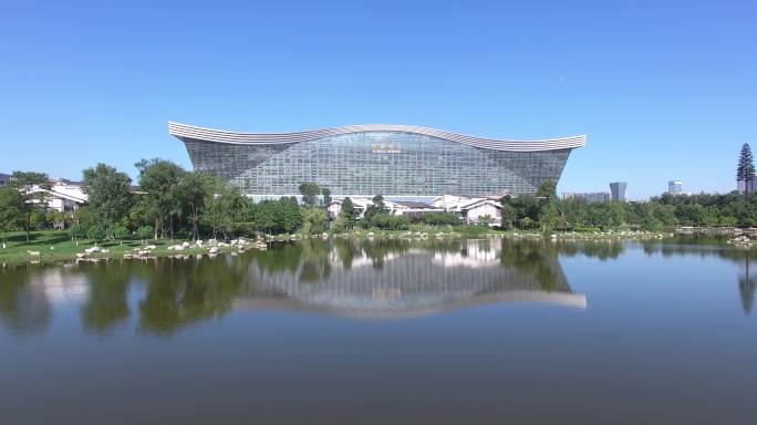 高新区航拍环球中心锦城湖