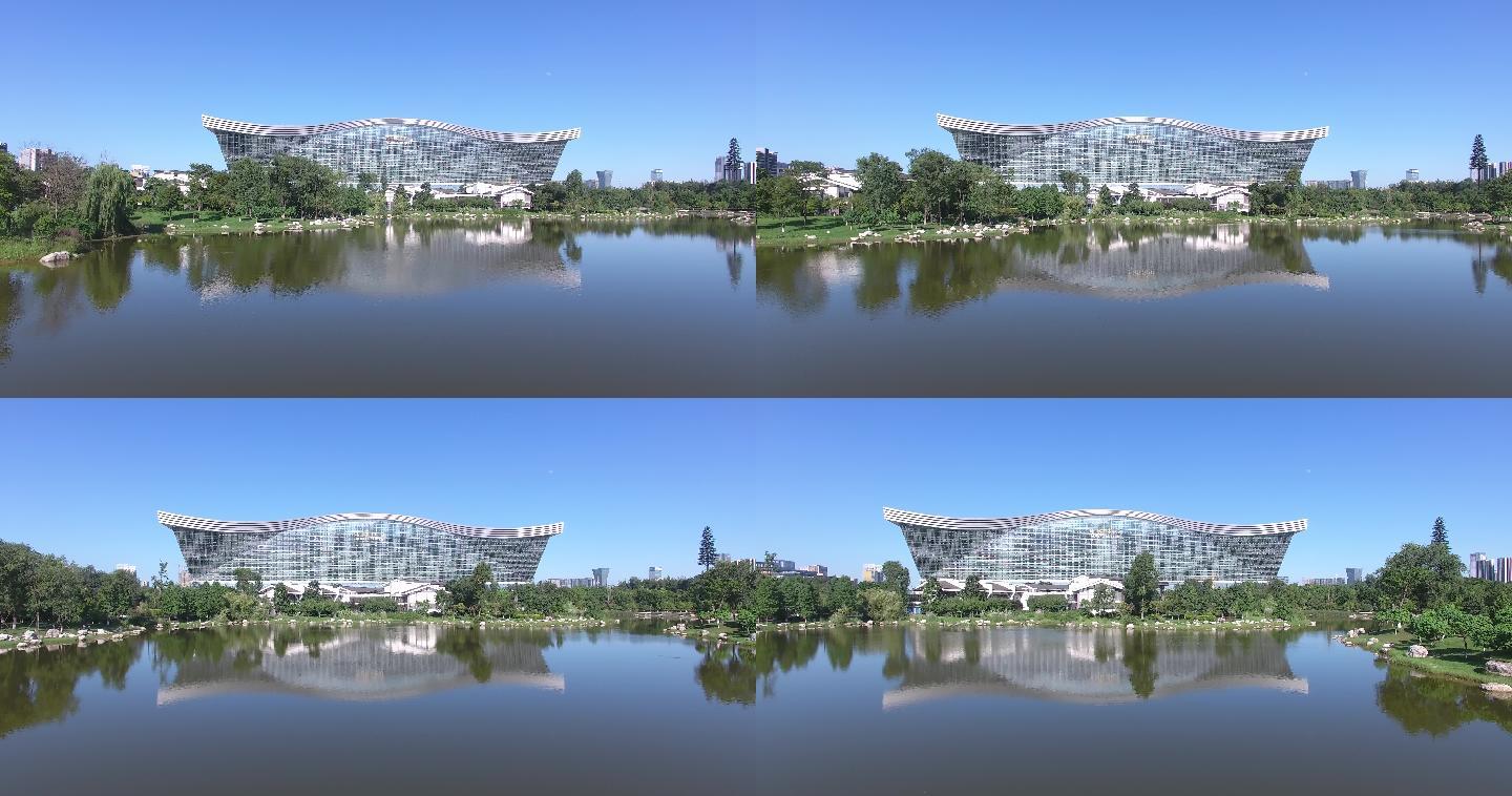 高新区航拍环球中心锦城湖