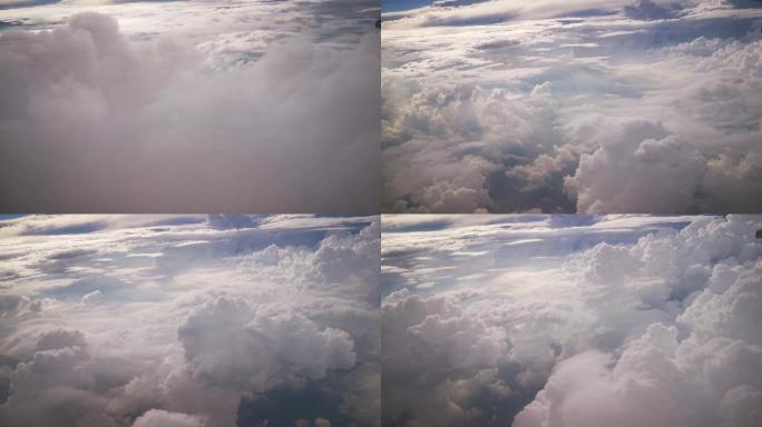 4k视频素材飞机上拍到的雄浑壮阔的云