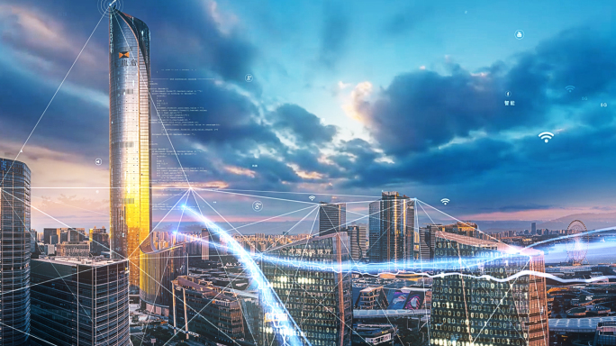 【原创】2K科技城市蓝色光线展示苏州