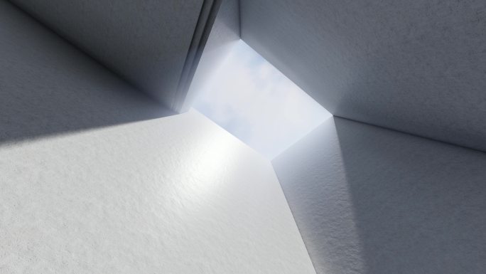 光影抽象建筑空间4k