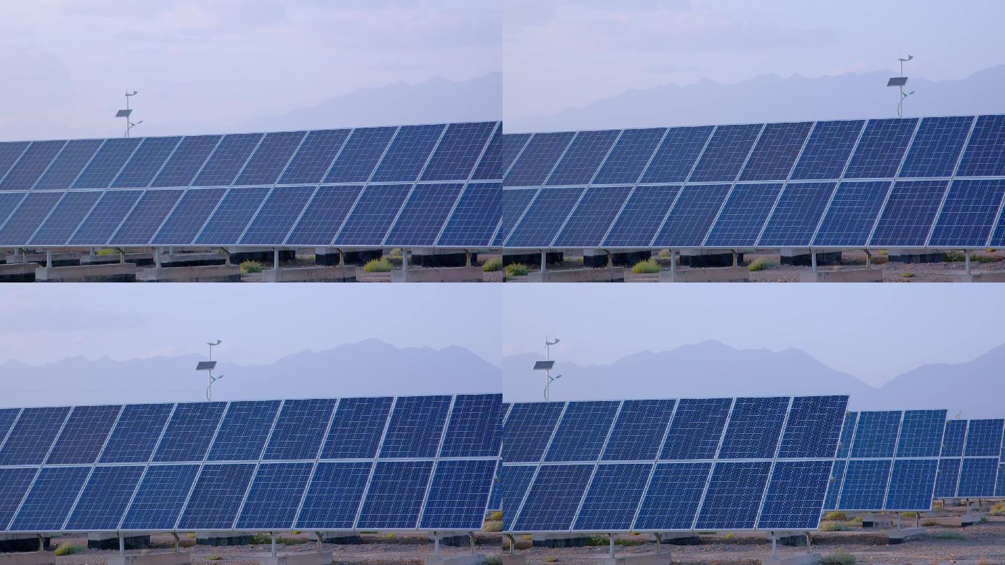 太阳能新疆戈壁滩太阳能发电厂