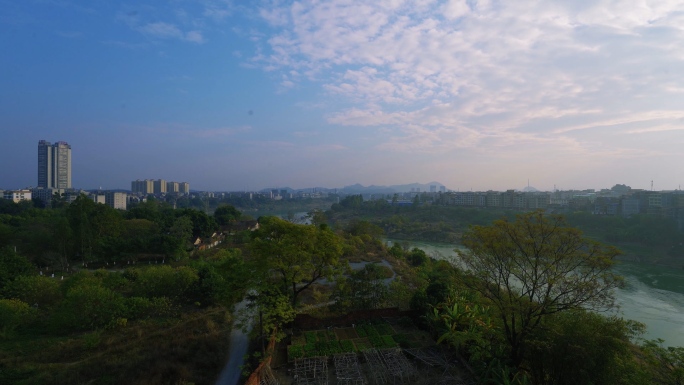 绿色城市宣传广西山水全景