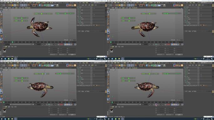 C4D模型--可控制的乌龟